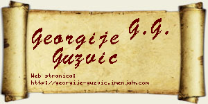 Georgije Gužvić vizit kartica